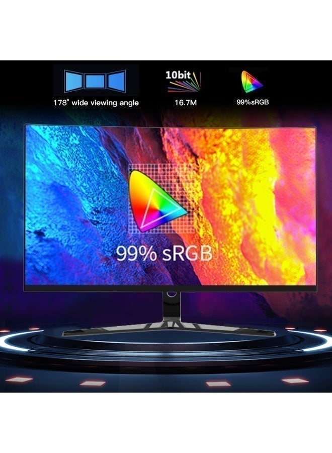 27 Inch Curved Gaming Monitor 180Hz, 1920 * 1080p 1ms Freesync Computer Monitor with LED Backlit, 1800R Curved Screen Monitor, Built-in Speaker, RGB Backlight, HDMI, DP, USB with Lifting & Rotating Stand - Image 5